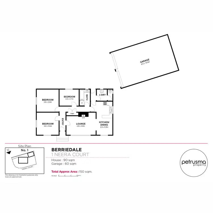 Floorplan of Homely house listing, 1 Neera Court, Berriedale TAS 7011