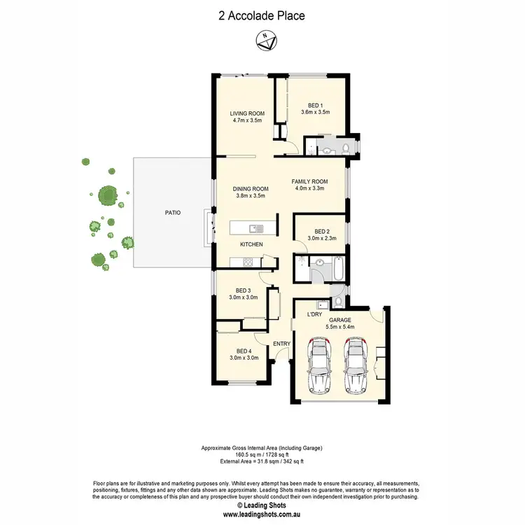 Floorplan of Homely house listing, 2 Accolade Place, Carseldine QLD 4034