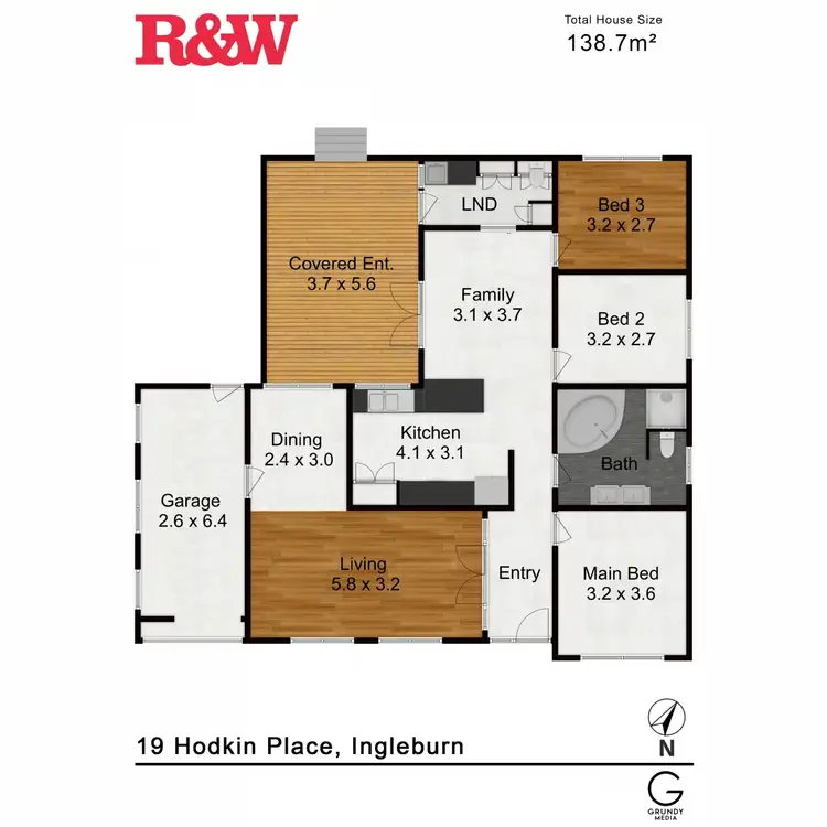 Floorplan of Homely house listing, 19 Hodkin Place, Ingleburn NSW 2565