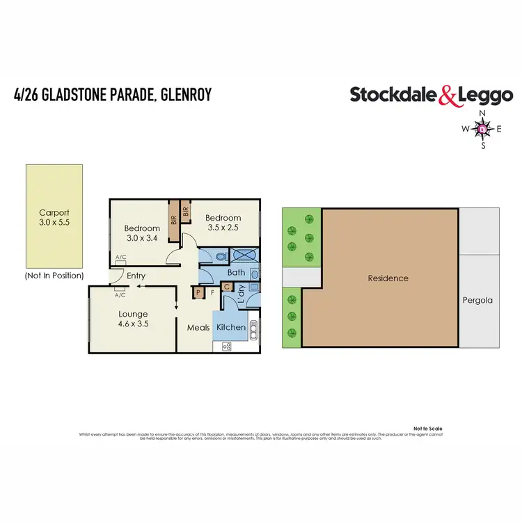 Floorplan of Homely unit listing, 4/26 Gladstone Parade, Glenroy VIC 3046