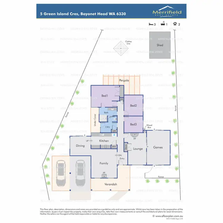 Floorplan of Homely house listing, 5 Green Island Crescent, Bayonet Head WA 6330