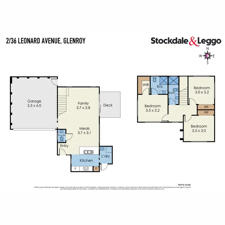 Floorplan of Homely townhouse listing, 2/36 Leonard Avenue, Glenroy VIC 3046