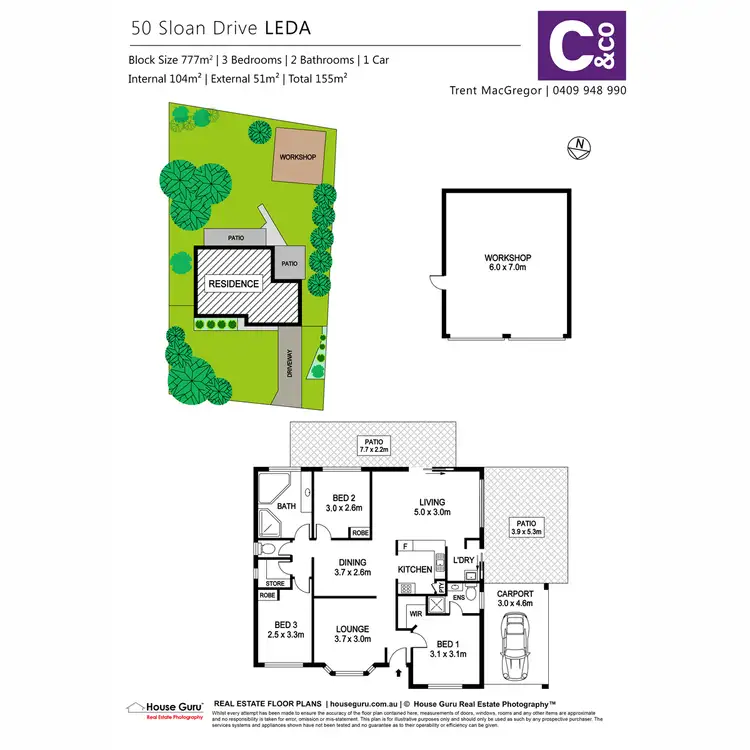 Floorplan of Homely house listing, 50 Sloan Drive, Leda WA 6170
