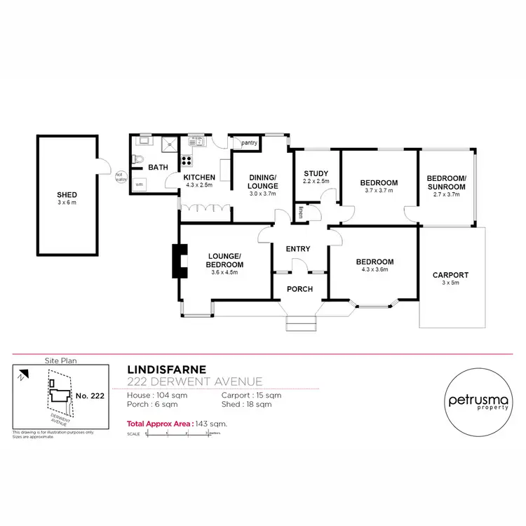 Floorplan of Homely house listing, 222 Derwent Avenue, Lindisfarne TAS 7015