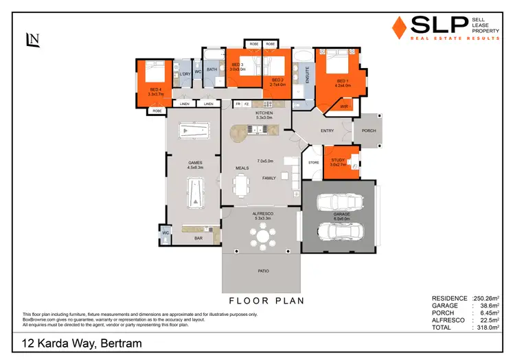 Floorplan of Homely house listing, 12 Karda Way, Bertram WA 6167