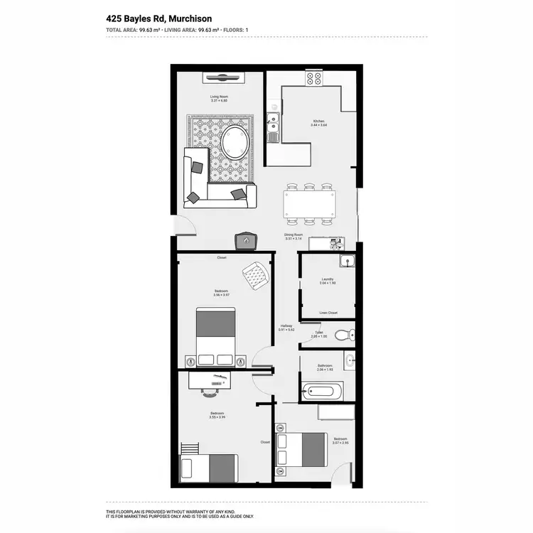 Floorplan of Homely rural property listing, 425 Bayles Road, Murchison VIC 3610