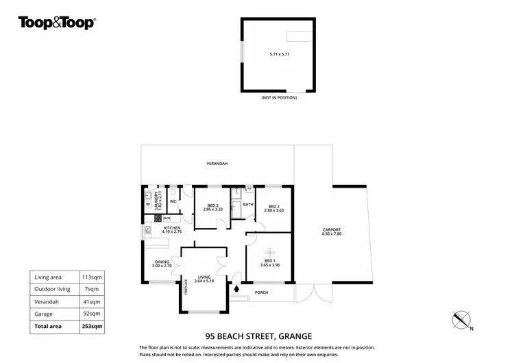 Floorplan of Homely house listing, 95 Beach Street, Grange SA 5022