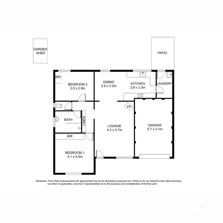 Floorplan of Homely unit listing, 1/10 Herbert Street, Mount Gambier SA 5290