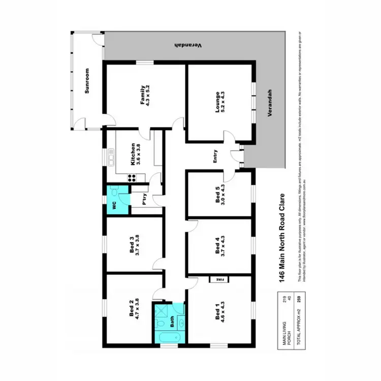 Floorplan of Homely house listing, 146 Main North Road, Clare SA 5453