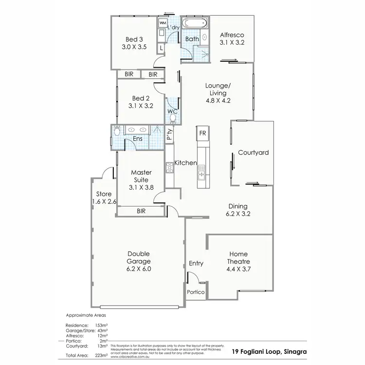 Floorplan of Homely house listing, 19 Fogliani Loop, Sinagra WA 6065