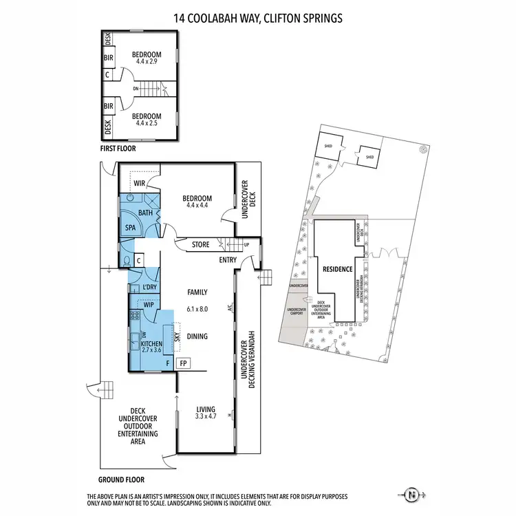 Floorplan of Homely house listing, 14 Coolabah Way, Clifton Springs VIC 3222