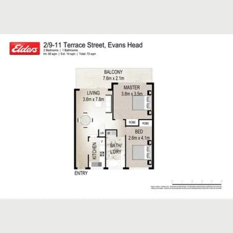 Floorplan of Homely unit listing, 2/9-11 Terrace Street, Evans Head NSW 2473