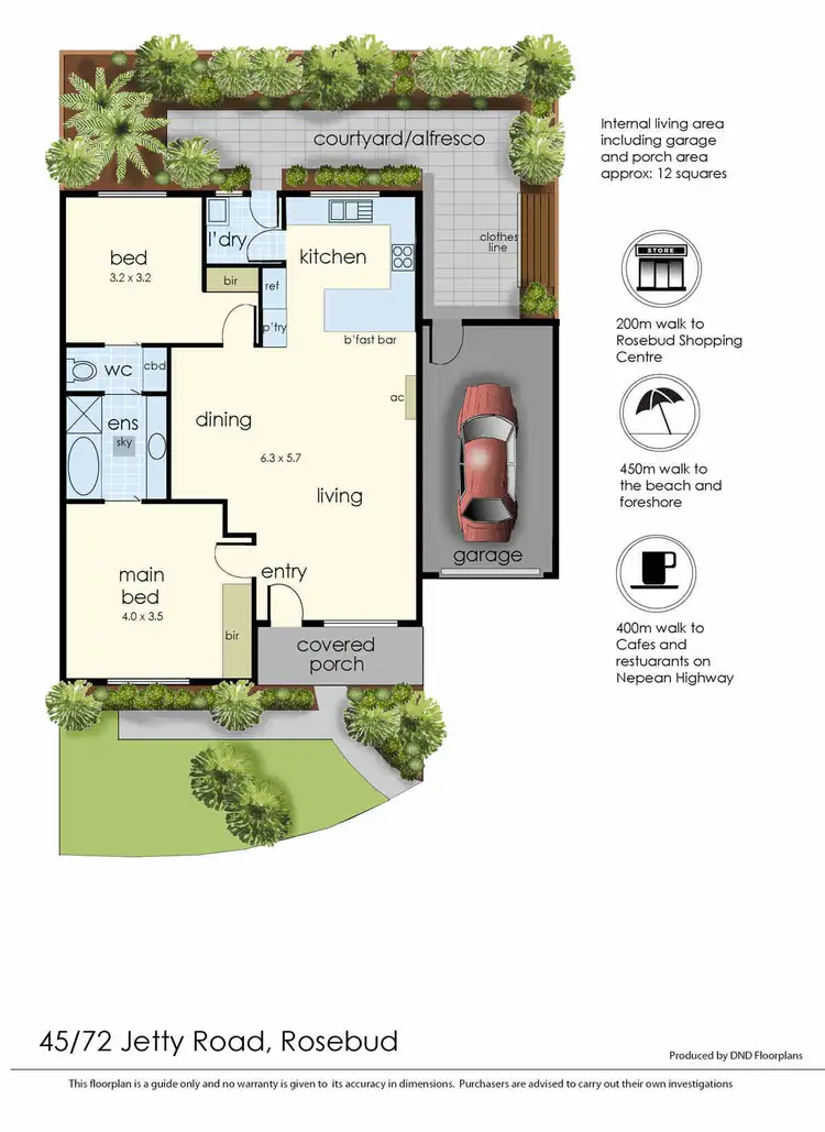 Floorplan of Homely unit listing, 45/72 Jetty Road, Rosebud VIC 3939