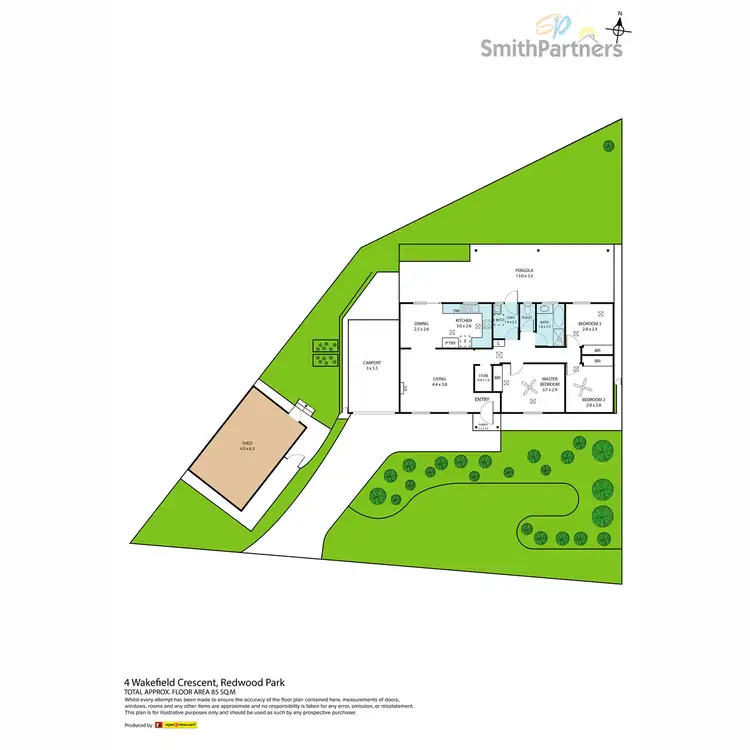 Floorplan of Homely house listing, 4 Wakefield Crescent, Redwood Park SA 5097