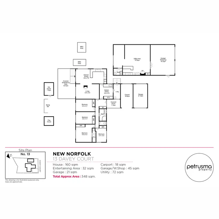 Floorplan of Homely house listing, 13 Davey Court, New Norfolk TAS 7140