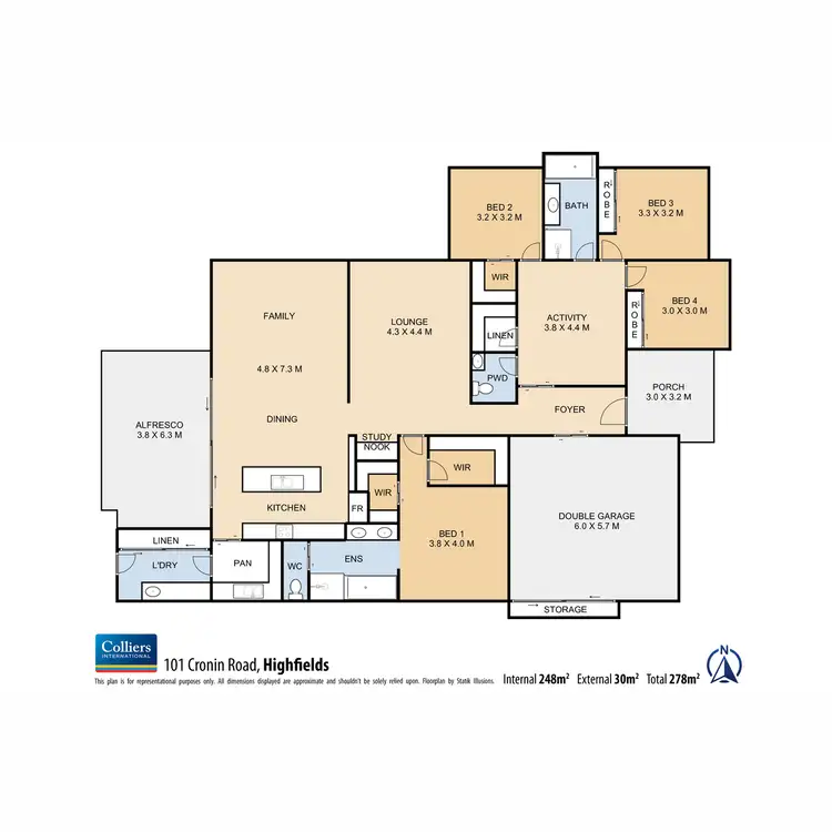 Floorplan of Homely house listing, 101 Cronin Road, Highfields QLD 4352