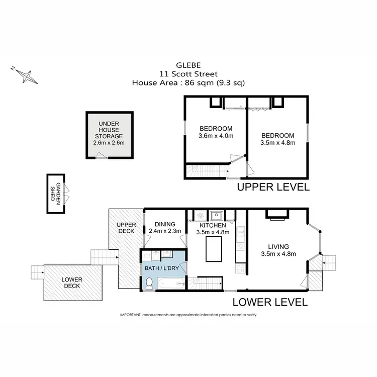 Floorplan of Homely terrace listing, 11 Scott Street, Glebe TAS 7000