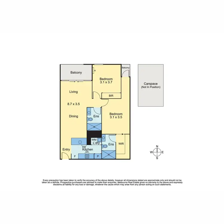 Floorplan of Homely apartment listing, 208/12 Coppin Street, Richmond VIC 3121