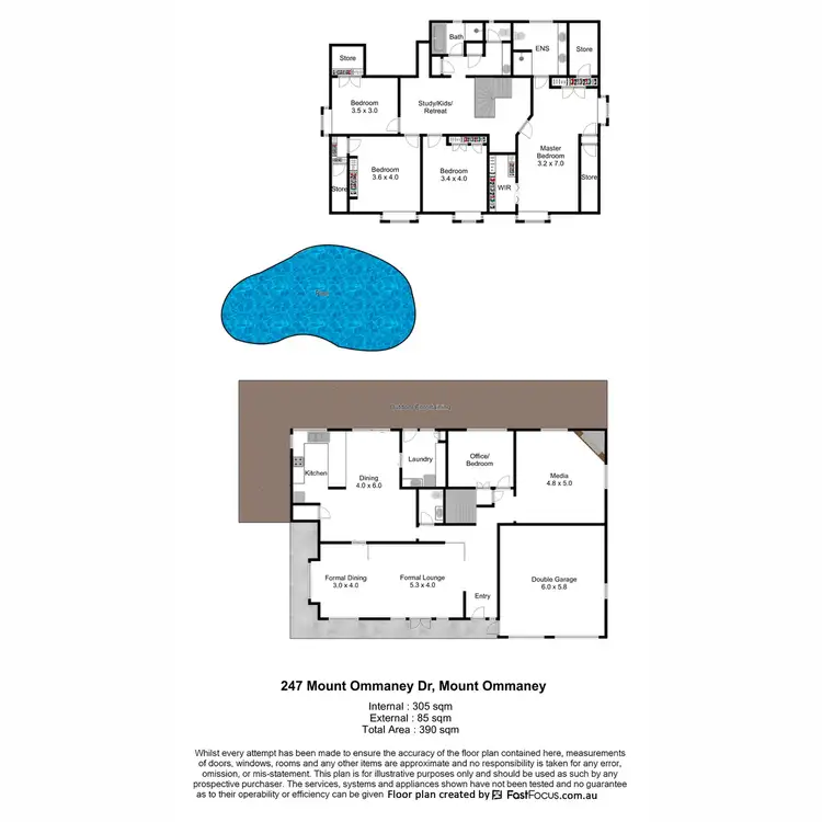 Floorplan of Homely house listing, 247 Mount Ommaney Drive, Mount Ommaney QLD 4074