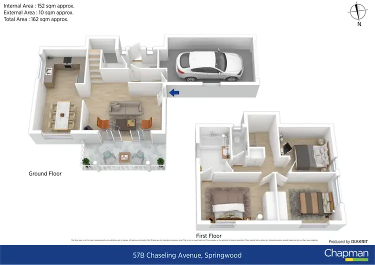 Floorplan of Homely semi-detached listing, 57B Chaseling Avenue, Springwood NSW 2777