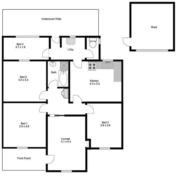 Floorplan of Homely house listing, 18 Moonta Crescent, Port Lincoln SA 5606