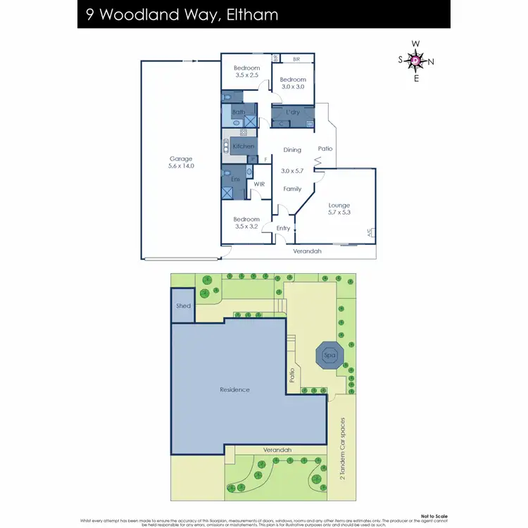 Floorplan of Homely house listing, 9 Woodland Way, Eltham VIC 3095