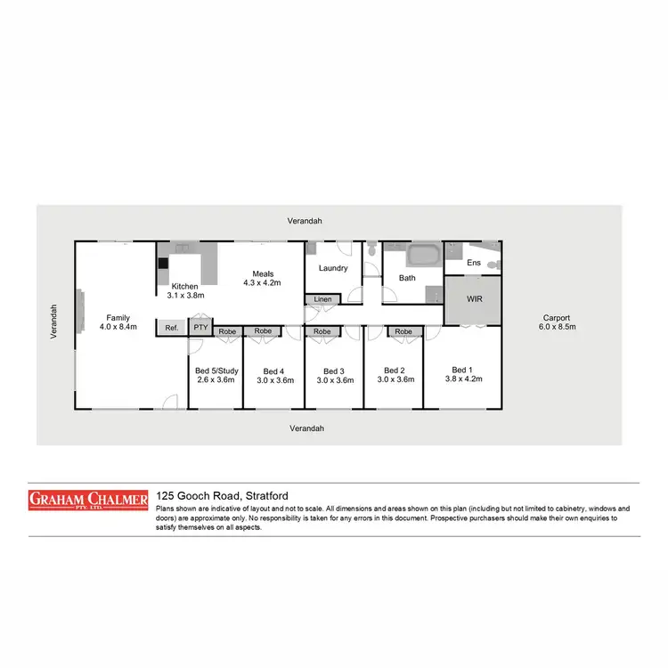 Floorplan of Homely house listing, 125 Gooch Road, Stratford VIC 3862