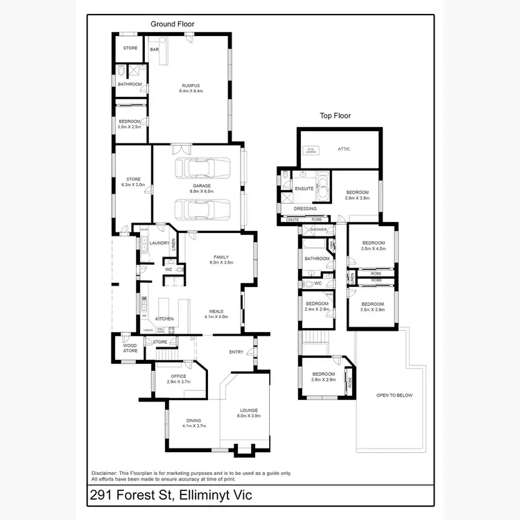 Floorplan of Homely house listing, 291 Forest Street, Elliminyt VIC 3250