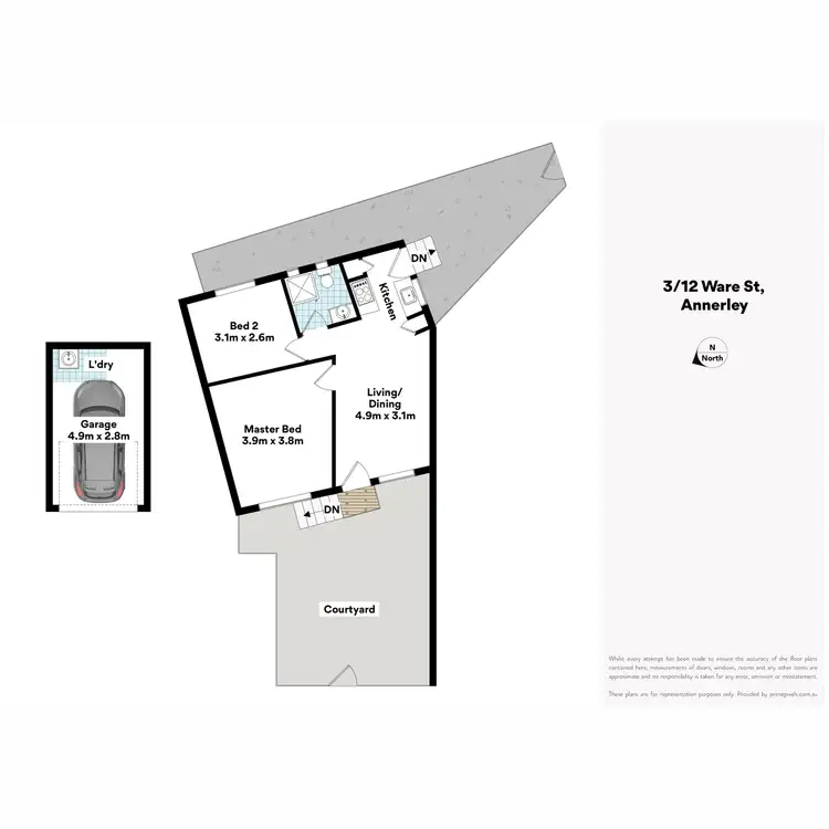 Floorplan of Homely unit listing, 3/12 Ware Street, Annerley QLD 4103