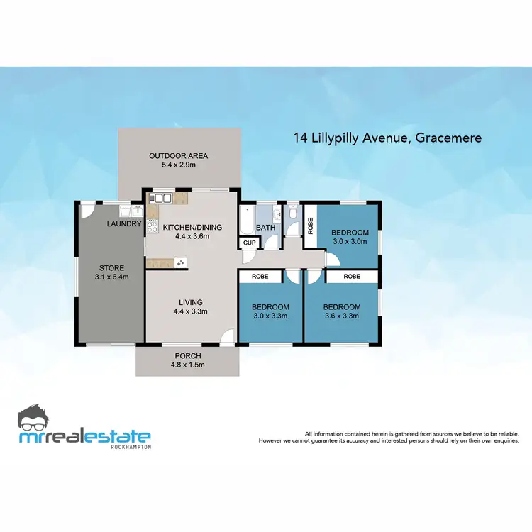 Floorplan of Homely house listing, 14 Lillypilly Avenue, Gracemere QLD 4702