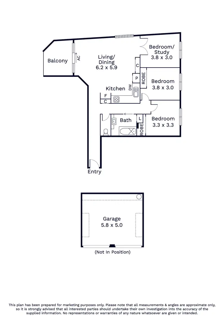 Floorplan of Homely apartment listing, 19/1 Sandown Road, Ascot Vale VIC 3032