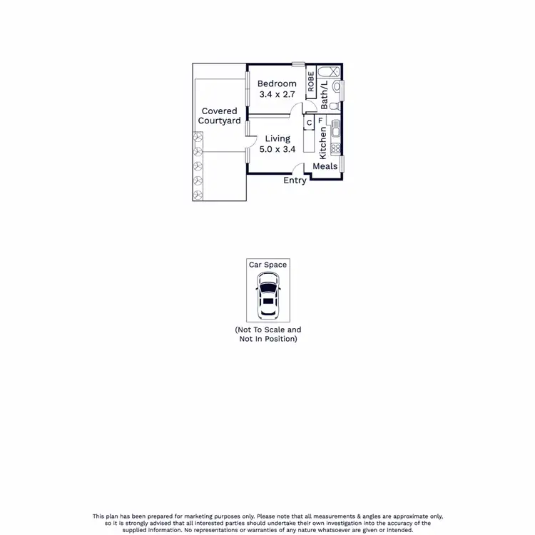 Floorplan of Homely apartment listing, 2/7 Dartford Street, Flemington VIC 3031