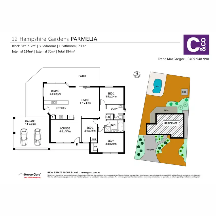 Floorplan of Homely house listing, 12 Hampshire Gardens, Parmelia WA 6167