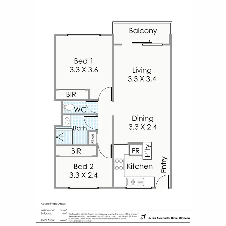 Floorplan of Homely apartment listing, 6/125 Alexander Drive, Dianella WA 6059