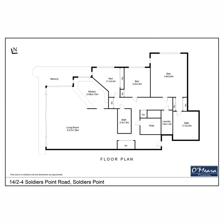 Floorplan of Homely unit listing, 14/2-4 Soldiers Point Road, Soldiers Point NSW 2317