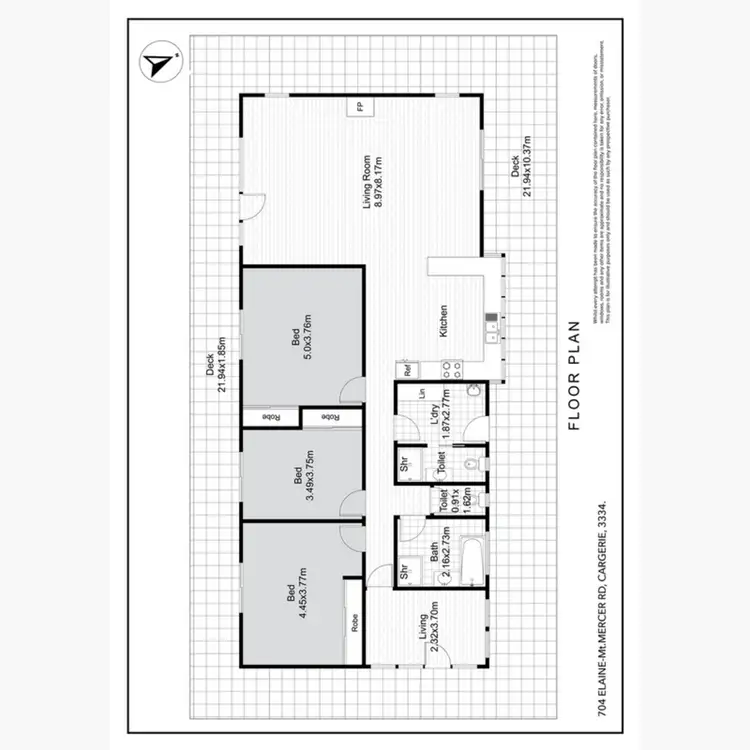 Floorplan of Homely rural property listing, 704 Elaine-Mt. Mercer Road, Elaine VIC 3334