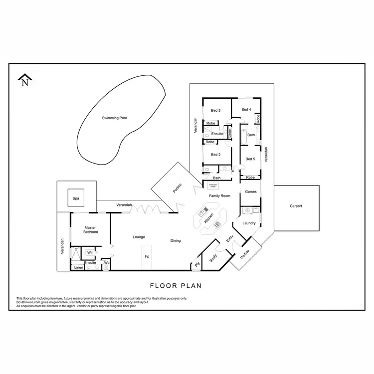 Floorplan of Homely rural property listing, 2205 Beechworth-Wodonga Road, Leneva VIC 3691