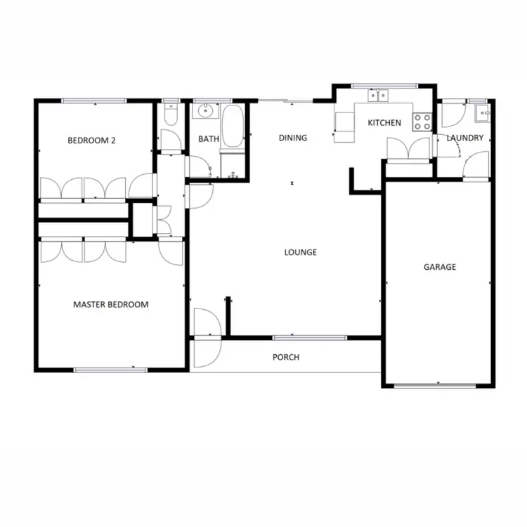 Floorplan of Homely townhouse listing, 1/678 Union Road, Lavington NSW 2641