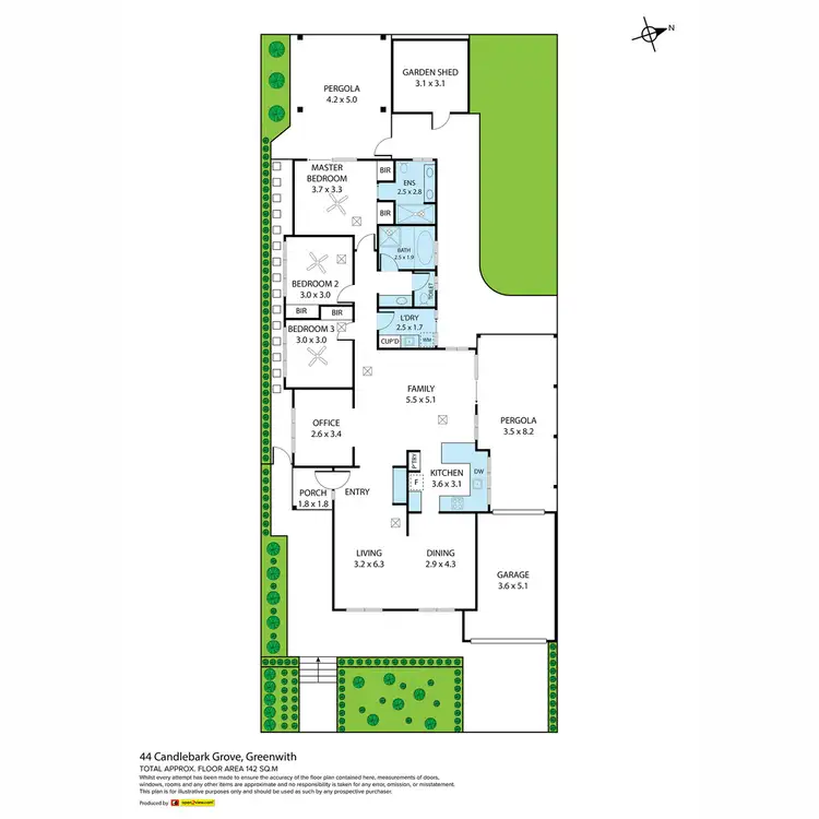 Floorplan of Homely house listing, 44 Candlebark Grove, Greenwith SA 5125