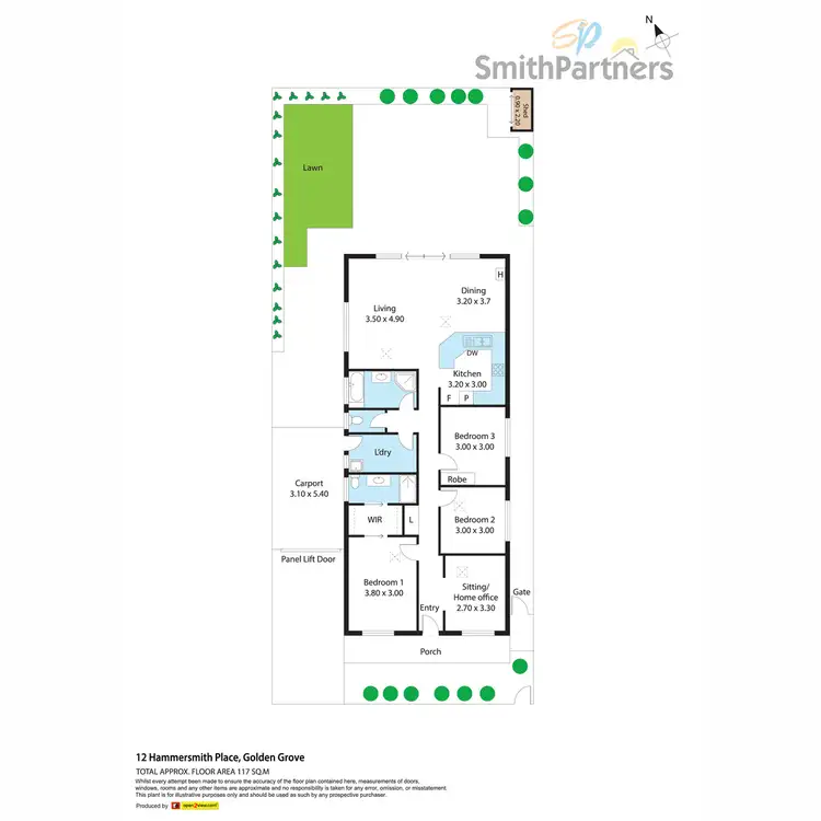 Floorplan of Homely house listing, 12 Hammersmith Place, Golden Grove SA 5125