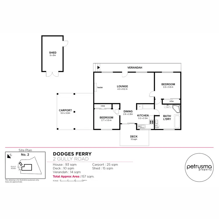 Floorplan of Homely house listing, 2 Gully Road, Dodges Ferry TAS 7173