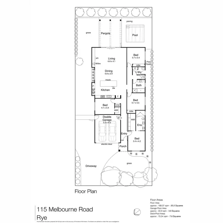 Floorplan of Homely house listing, 115 Melbourne Road, Rye VIC 3941