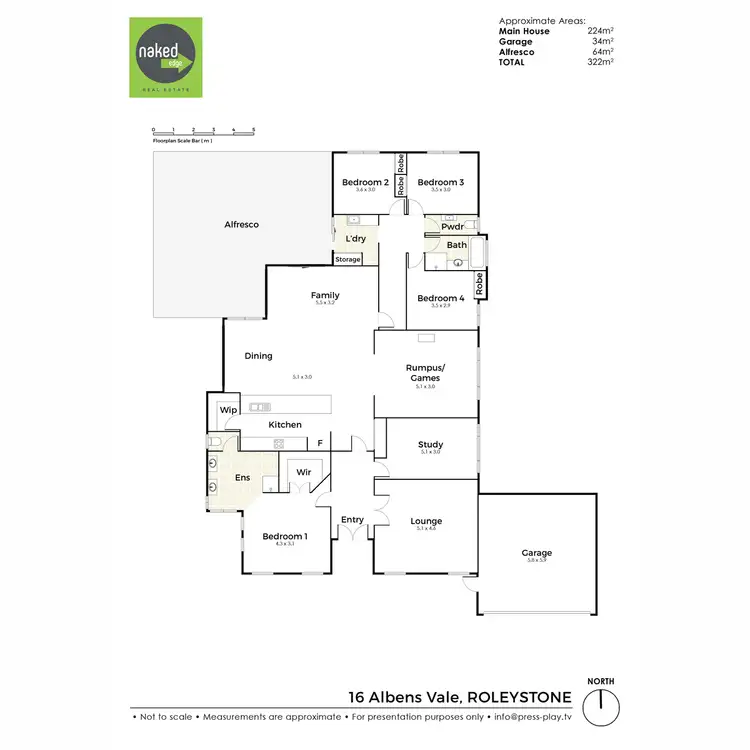 Floorplan of Homely house listing, 16 Albens Vale, Roleystone WA 6111