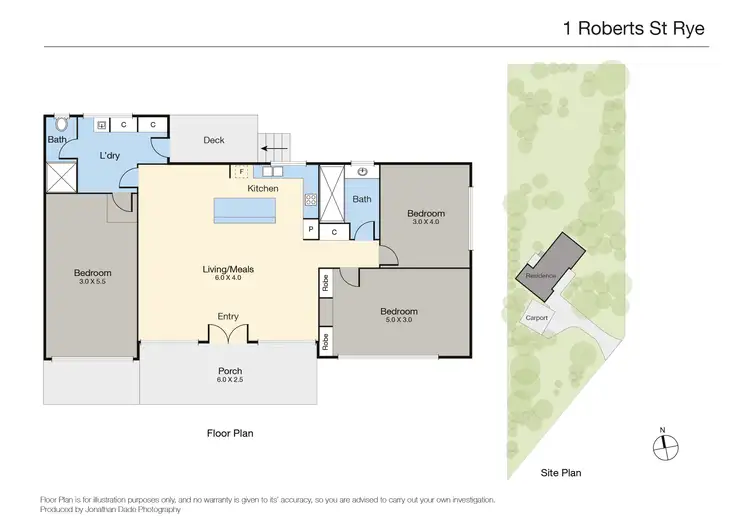 Floorplan of Homely house listing, 1 Roberts Street, Rye VIC 3941