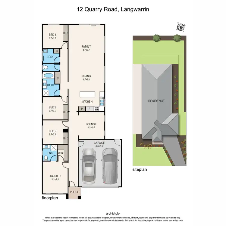 Floorplan of Homely house listing, 12 Quarry Road, Langwarrin VIC 3910