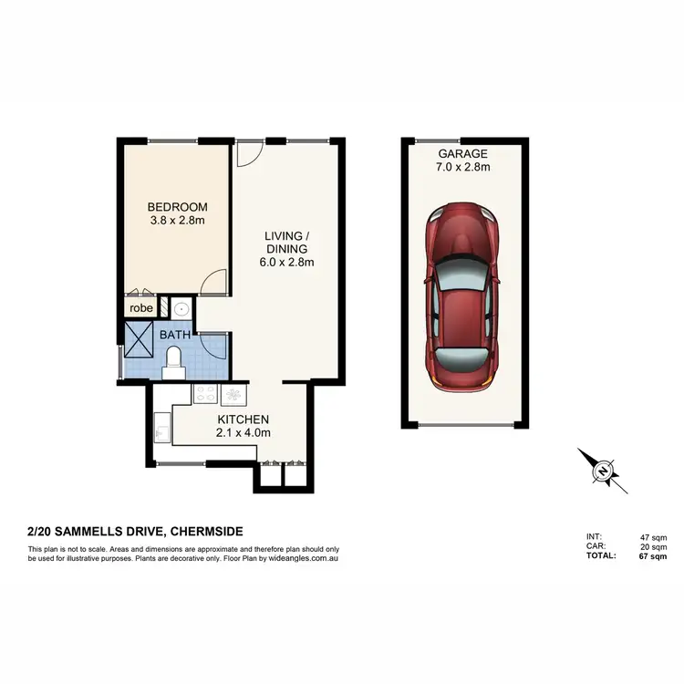 Floorplan of Homely unit listing, 2/20 Sammells Drive, Chermside QLD 4032