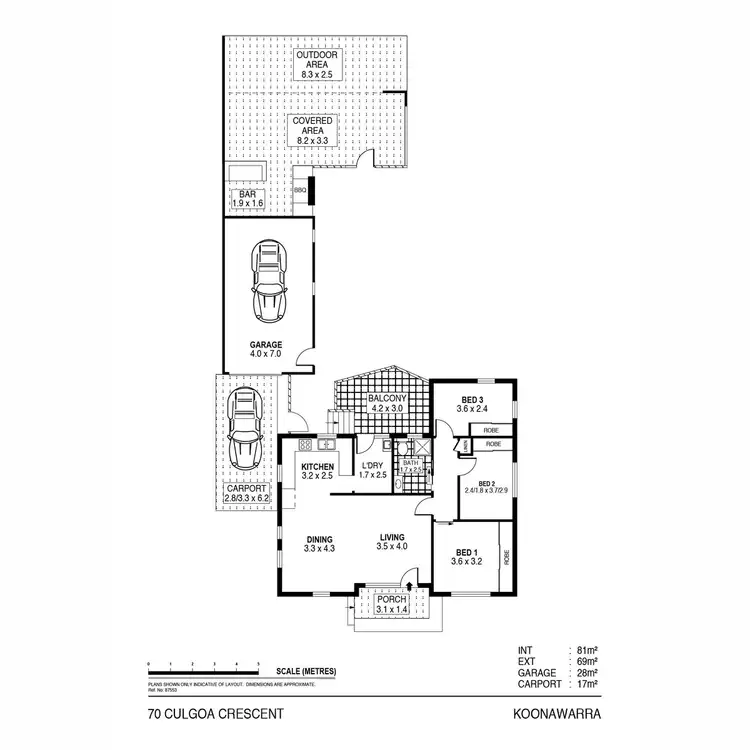 Floorplan of Homely house listing, 70 Culgoa Crescent, Koonawarra NSW 2530