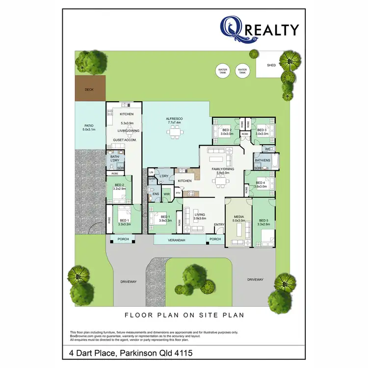 Floorplan of Homely house listing, 4 Dart Place, Parkinson QLD 4115