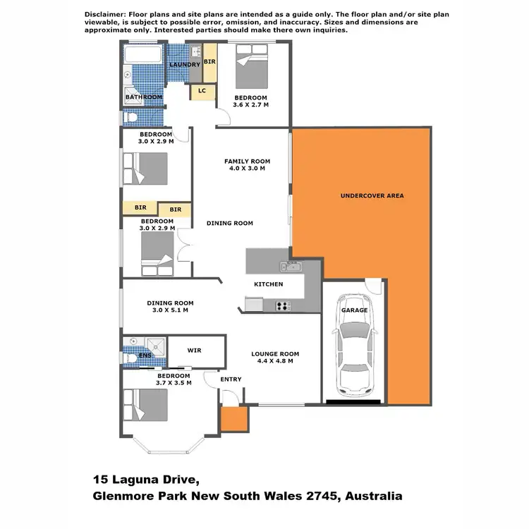 Floorplan of Homely house listing, 15 Laguna Drive, Glenmore Park NSW 2745