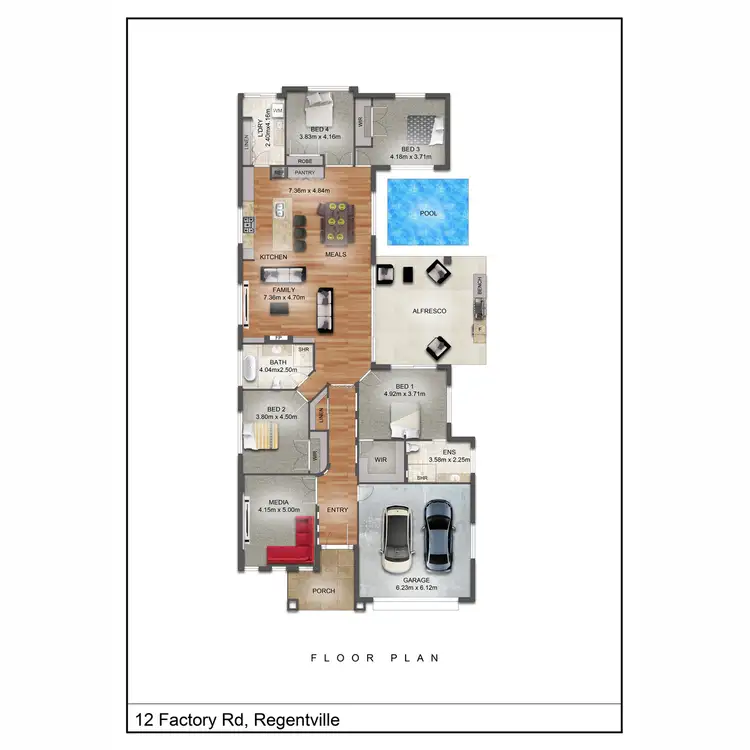 Floorplan of Homely house listing, 12 Factory Road, Regentville NSW 2745